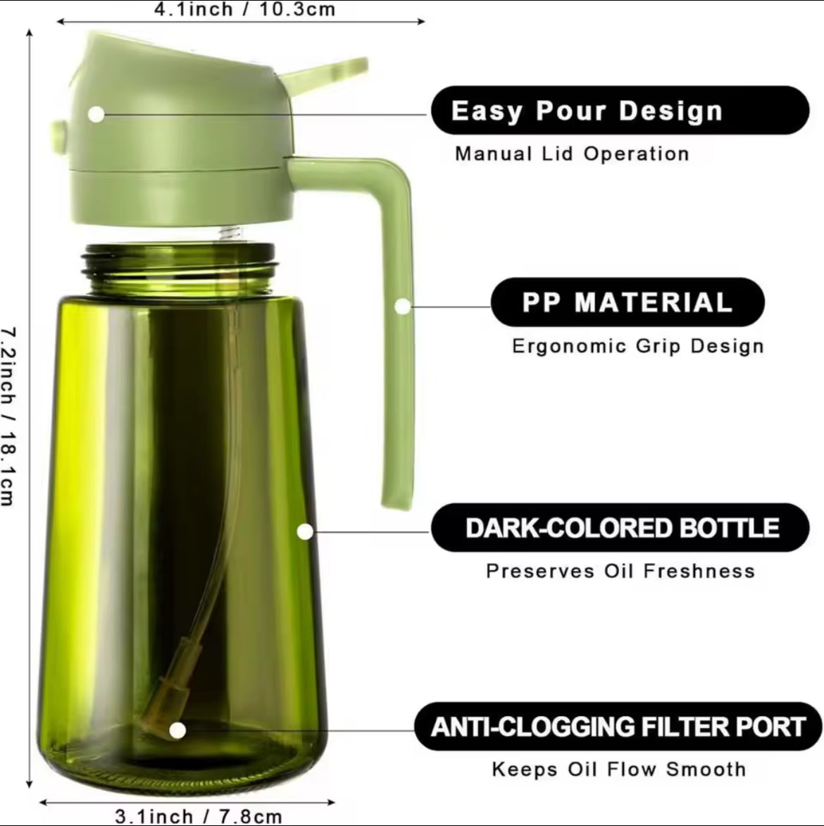 Oil Spray for Cooking - Olive Oil Dispenser Bottle Sprayer Mist-Reusable Food Grade Oil Vinegar,Spray Bottle Kitchen Accessories